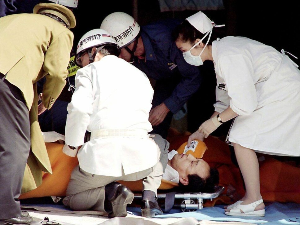 <b>TOLV DØDE, 5000 BLE SKADD: </b>Tolv mennesker døde etter terrorangrepet i Tokyo 20. mars 1995. 5000 ble skadd. <b>TOLV DØDE, 5000 BLE SKADD: </b>Tolv mennesker døde etter terrorangrepet i Tokyo 20. mars 1995. 5000 ble skadd.