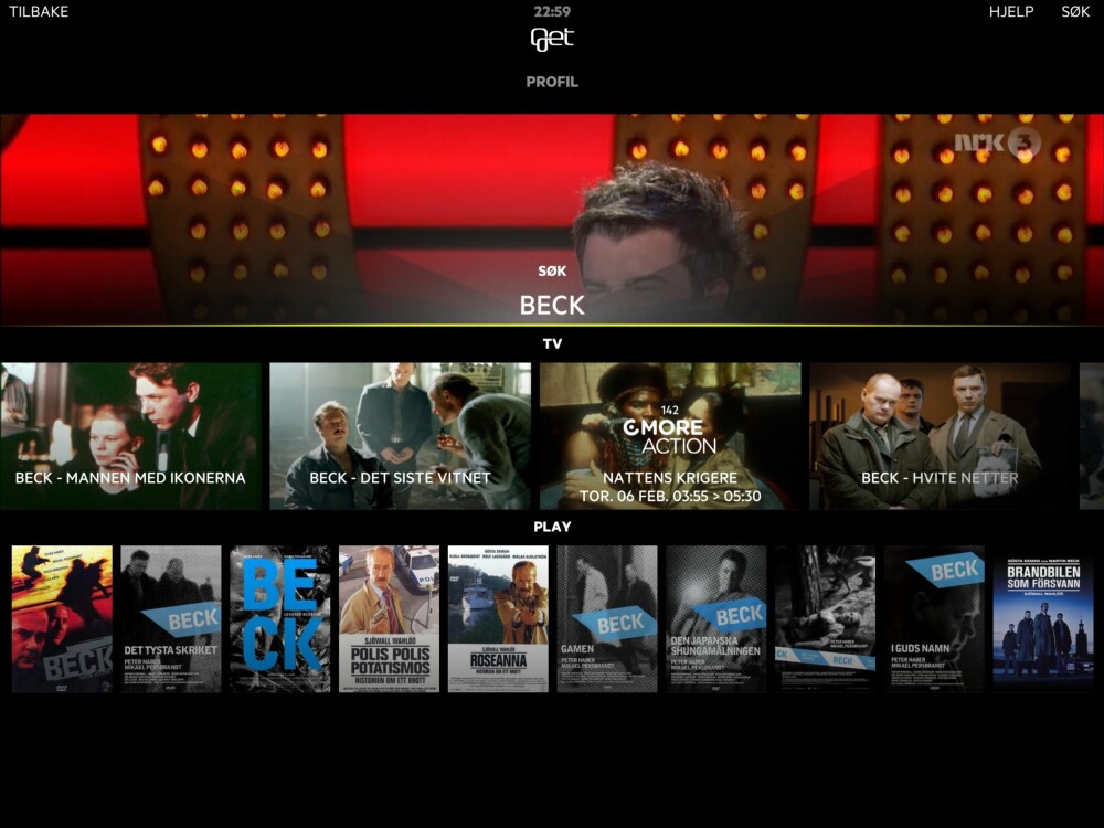 FLERE KILDER: Om du søker på en serie, vil den nye appen automatisk hente relevant informasjon både fra kommende TV-sendinger og tilgjengelige streamingtjenester. FLERE KILDER: Om du søker på en serie, vil den nye appen automatisk hente relevant informasjon både fra kommende TV-sendinger og tilgjengelige streamingtjenester.