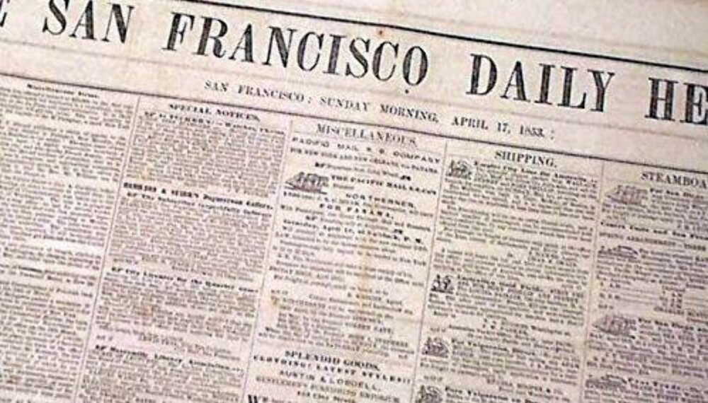 San Francisco Daily herald var den første daglige avisen i San Francisco. Den levde kun i årene 1850-1856. San Francisco Daily herald var den første daglige avisen i San Francisco. Den levde kun i årene 1850-1856.