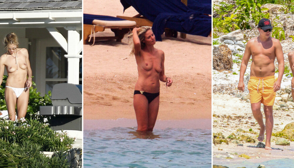 STADIG TOPPLØS: Heidi Klum blir stadig avbildet toppløs. Her (fra venstre) på St. Barth i Frankrike, i Porto Cervo på Sardinia og i Tulum i Mexico sammen med Vito Schnabel. STADIG TOPPLØS: Heidi Klum blir stadig avbildet toppløs. Her (fra venstre) på St. Barth i Frankrike, i Porto Cervo på Sardinia og i Tulum i Mexico sammen med Vito Schnabel.