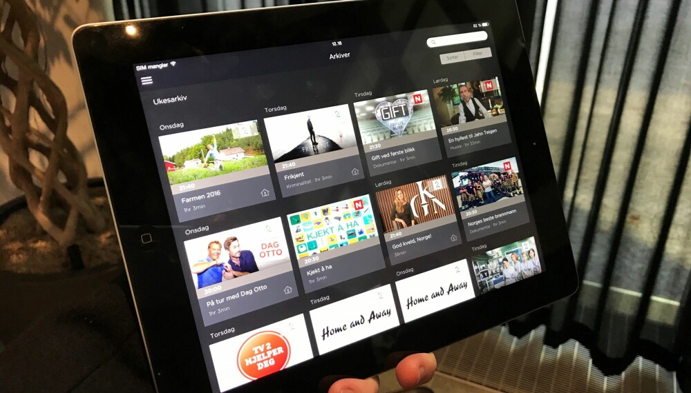 Slik ser iPad-appen ut. Slik ser iPad-appen ut.