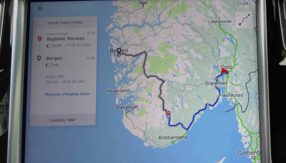 Dette var det første forslaget GPS-en kom frem til. Det kan neppe kalles en effektiv rute til Bergen. Dette var det første forslaget GPS-en kom frem til. Det kan neppe kalles en effektiv rute til Bergen.