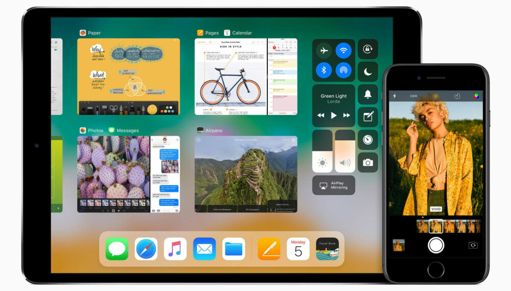 NY DOCK: Apper du nylig har åpnet, og apper som er åpne på iPhone eller Mac, vises på høyre side av docken. NY DOCK: Apper du nylig har åpnet, og apper som er åpne på iPhone eller Mac, vises på høyre side av docken.