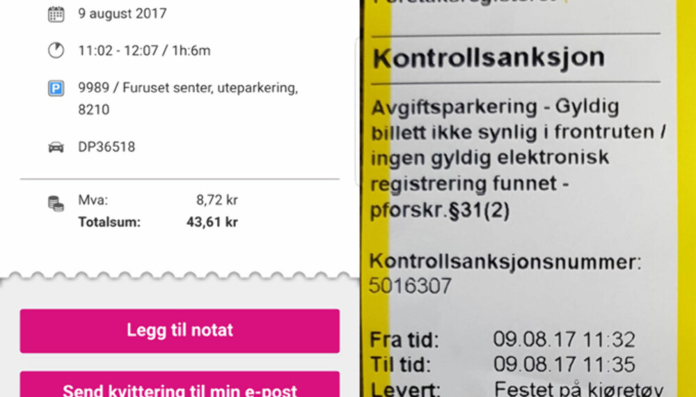 Bjørn betalte parkeringen som vanlig via EasyPark-appen. Bjørn betalte parkeringen som vanlig via EasyPark-appen.