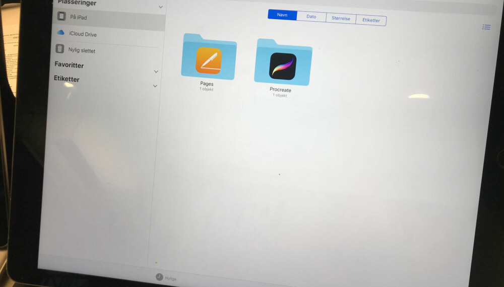 Filer kan både lagres lokalt og på iCloud - der fildeling også er enkelt. Filer kan både lagres lokalt og på iCloud - der fildeling også er enkelt.