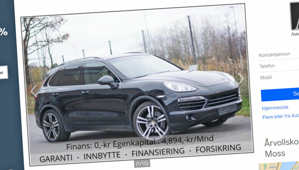 Her er bilen vi fant på bruktmarkedet. Faksimile: Finn.no Her er bilen vi fant på bruktmarkedet. Faksimile: Finn.no