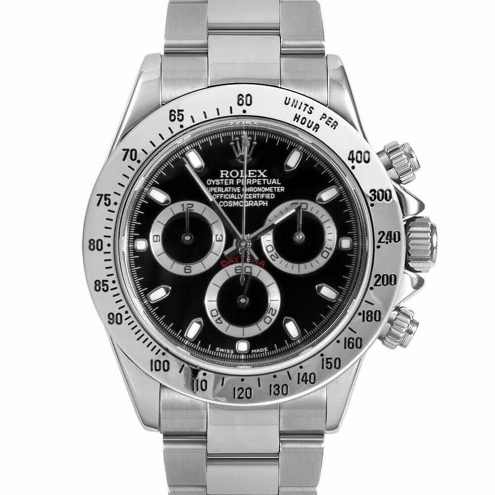 Rolex «Daytona» skal være såpass vanskelig å få tak i at folk er villige til å betale 26.000-27.000 norske kroner over listepris for den. Rolex «Daytona» skal være såpass vanskelig å få tak i at folk er villige til å betale 26.000-27.000 norske kroner over listepris for den.