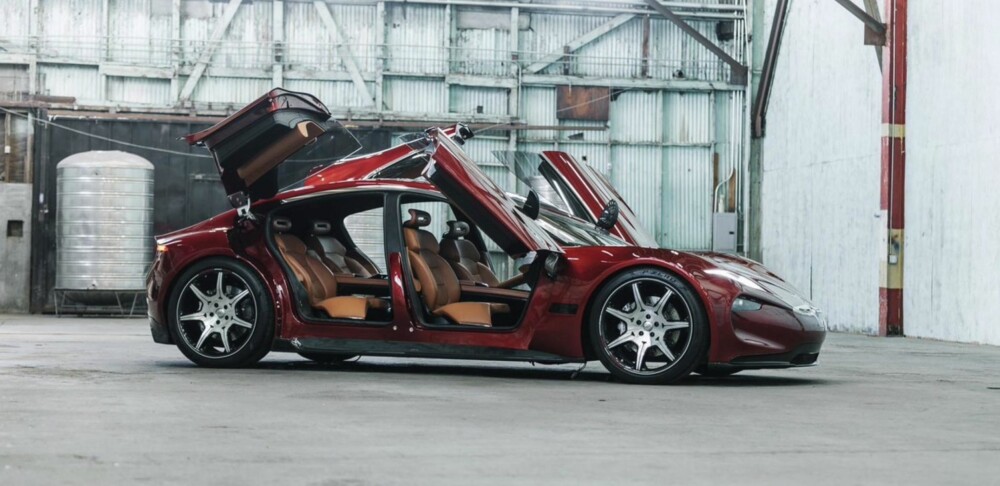 FISKER EMOTION: Det er denne elbilen den danske bilentreprenøren Henrik Fisker skal avduke under elektronikkmessen CES tirsdag 9. januar 2018. FISKER EMOTION: Det er denne elbilen den danske bilentreprenøren Henrik Fisker skal avduke under elektronikkmessen CES tirsdag 9. januar 2018.