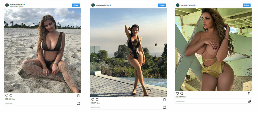 RUSSISK INSTAGRAMDRONNING: Russiske Anastasiya Kvitko omtales som Russlands svar på Kim Kardashian. Selv mener hun at sin amerikanske modellsøster ligger langt bak henne selv. RUSSISK INSTAGRAMDRONNING: Russiske Anastasiya Kvitko omtales som Russlands svar på Kim Kardashian. Selv mener hun at sin amerikanske modellsøster ligger langt bak henne selv.