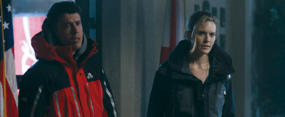 Toby Kebbell og Maggie Grace i The Hurricane Heist. Toby Kebbell og Maggie Grace i The Hurricane Heist.