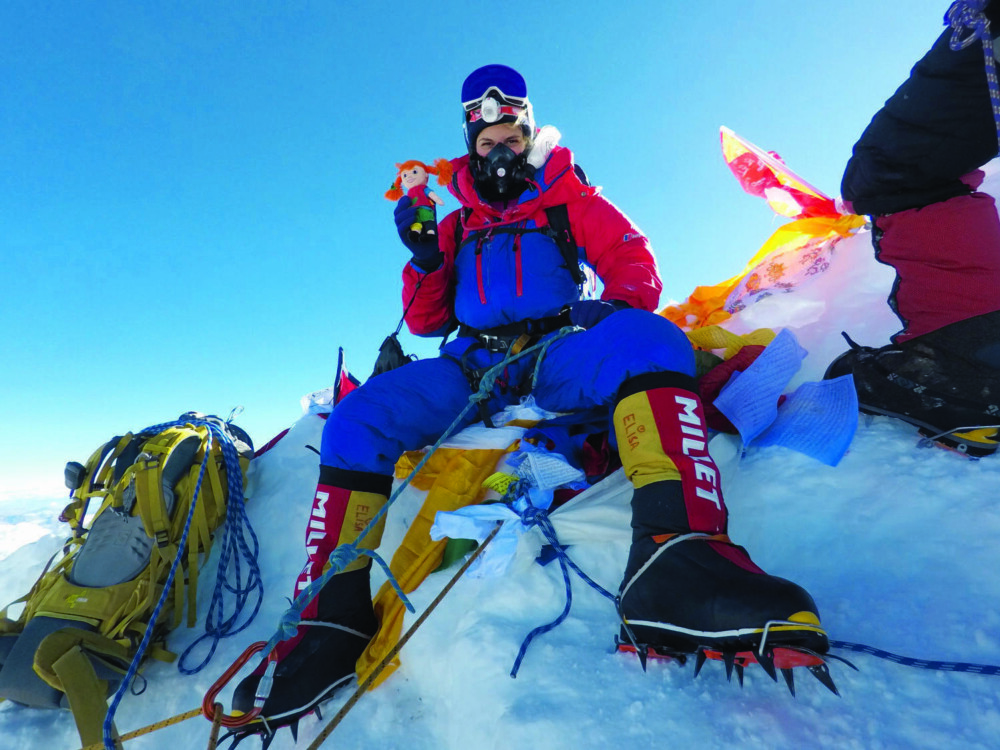 MANASLU: Elisa nådde sin første 8000-meterstopp i oktober i 2017. Pippi var med. MANASLU: Elisa nådde sin første 8000-meterstopp i oktober i 2017. Pippi var med.