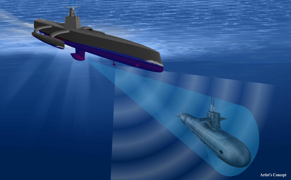 UBÅTJEGER: Den autonome roboten Sea Hunter skal kunne spore opp og angripe fiendtlige ubåter. UBÅTJEGER: Den autonome roboten Sea Hunter skal kunne spore opp og angripe fiendtlige ubåter.