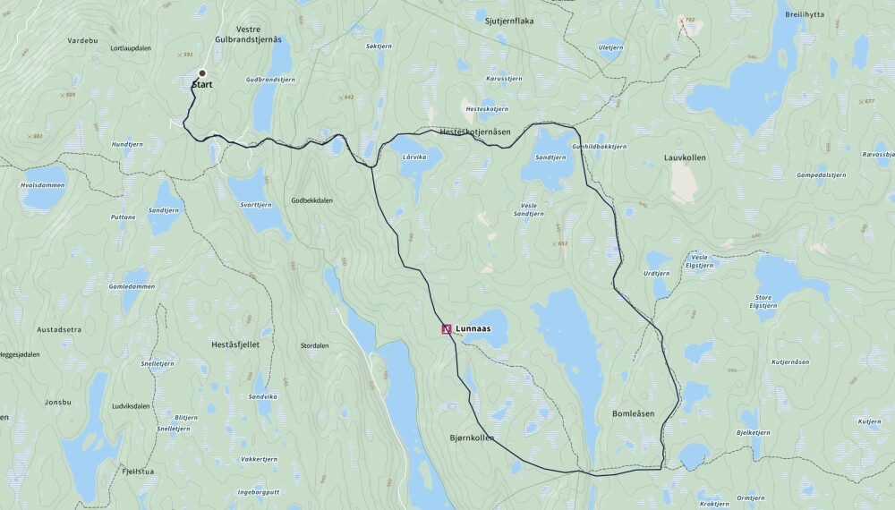 <b>KART OVER FINNEMARKA: </b>Her ser du turen beskrevet her på kartet. <b>KART OVER FINNEMARKA: </b>Her ser du turen beskrevet her på kartet.