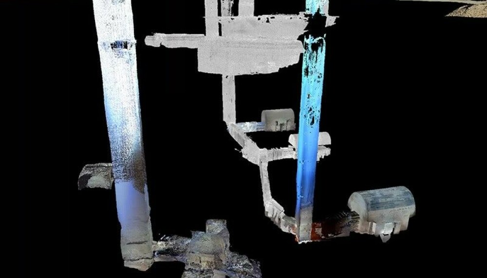 <b>3D-ILLUSTRASJON:</b> Slik ser sjaktgravene i det underjordiske begravelsesystemet ut. Illustrasjonen er laget av Universitetet i Tübingen ved hjelp av laserscannere i 3D <b>3D-ILLUSTRASJON:</b> Slik ser sjaktgravene i det underjordiske begravelsesystemet ut. Illustrasjonen er laget av Universitetet i Tübingen ved hjelp av laserscannere i 3D