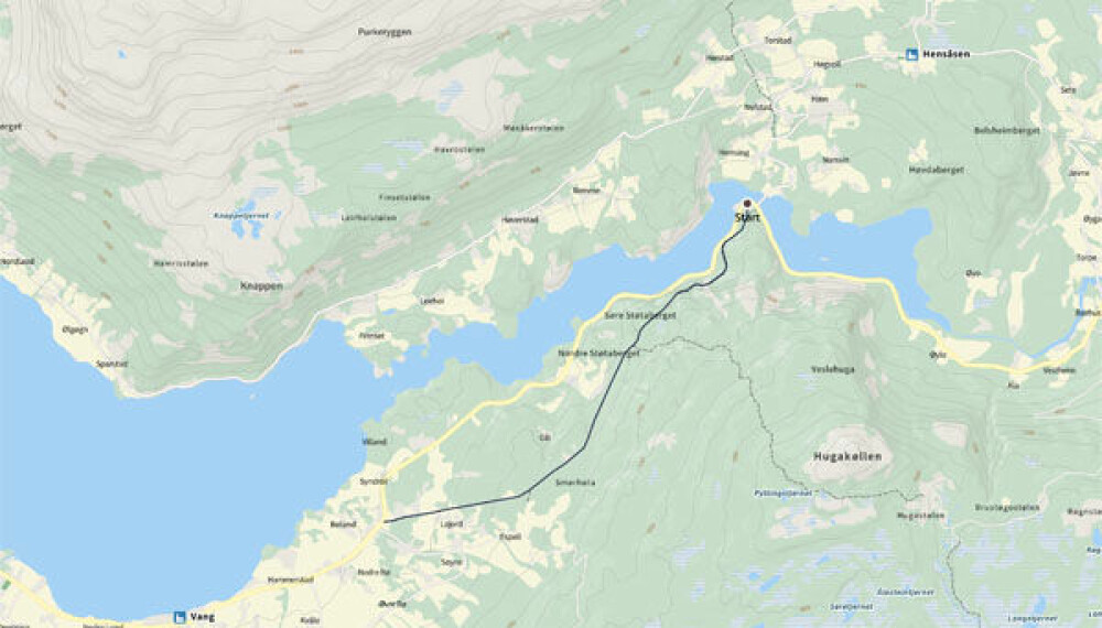 <b>KART:</b> Oversikt over tur 1, Kvamskleiva <b>KART:</b> Oversikt over tur 1, Kvamskleiva