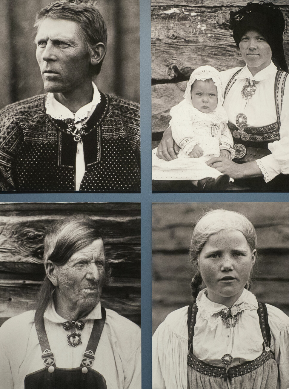<b>LANGSKALLER:</b> Valle i Setesdal ble ansett som et kjerneområde for den langskallede nordiske rasen. På bildet ser vi Torleiv Bjugsson Aakre (1880–1972), Birgit Eivindsdatter Brottveit (f. Brokka) (1900–1989), Ånund Drengsson Rike (1843–1928) og Jorånd Olsdatter Harstad (f. Haugen) (1913–1993). <b>LANGSKALLER:</b> Valle i Setesdal ble ansett som et kjerneområde for den langskallede nordiske rasen. På bildet ser vi Torleiv Bjugsson Aakre (1880–1972), Birgit Eivindsdatter Brottveit (f. Brokka) (1900–1989), Ånund Drengsson Rike (1843–1928) og Jorånd Olsdatter Harstad (f. Haugen) (1913–1993).