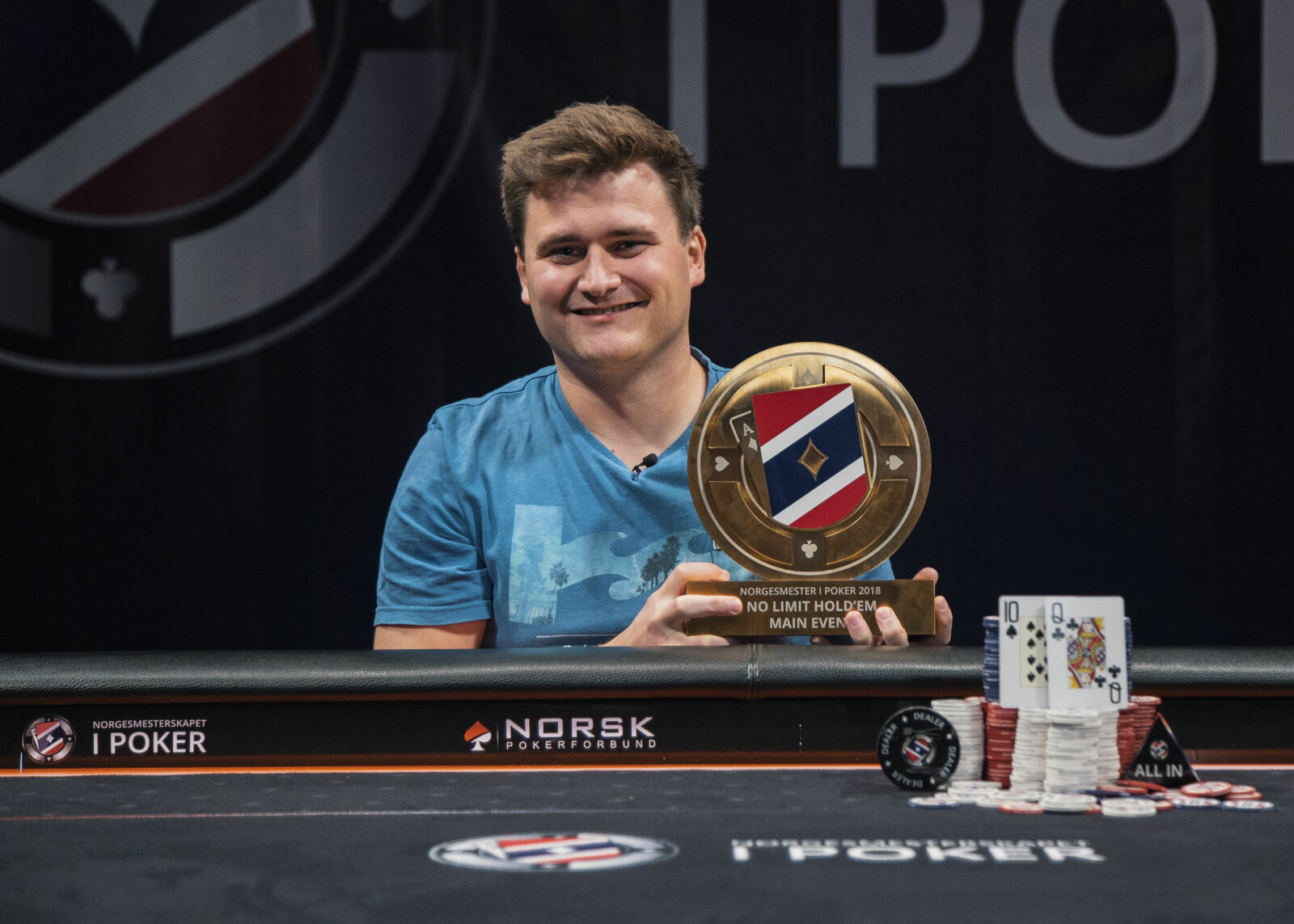 NORGESMESTER I POKER: Robert Kaggerud er vinner av Norgesmesterskapet i poker 2018. NORGESMESTER I POKER: Robert Kaggerud er vinner av Norgesmesterskapet i poker 2018.