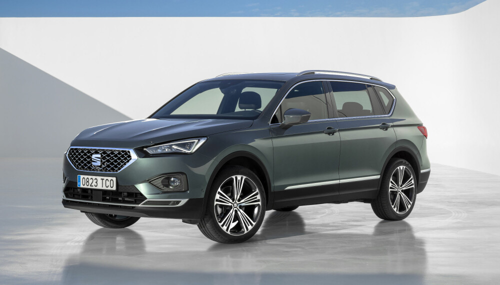 SUV: SEAT Tarraco kommer til Norge tidlig neste år, i første omgang med 190-hesters diesel, firehjulstrekk og DSG-automatgir. Den kan fås som fem- eller syvseter. SUV: SEAT Tarraco kommer til Norge tidlig neste år, i første omgang med 190-hesters diesel, firehjulstrekk og DSG-automatgir. Den kan fås som fem- eller syvseter.