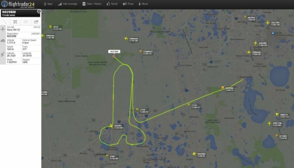 Småfly over Florida Småfly over Florida