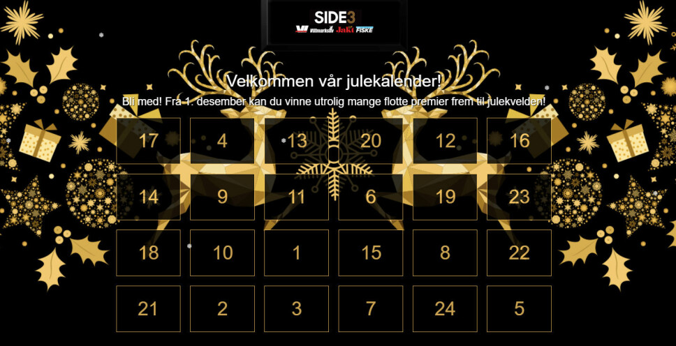 JULEKALENDER: Bli med på vår julekalender. I desember deler vi ut premier for nesten 50.000 kroner JULEKALENDER: Bli med på vår julekalender. I desember deler vi ut premier for nesten 50.000 kroner