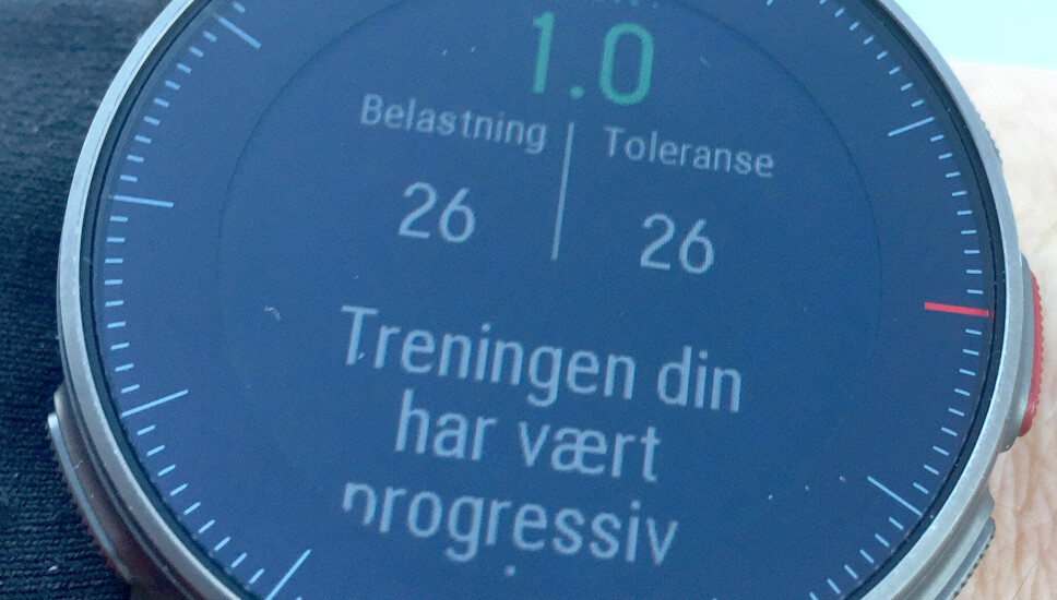 GOD TRENING: Polar Vantage viser deg om du har trent for mye, for lite eller akkurat passe mye. GOD TRENING: Polar Vantage viser deg om du har trent for mye, for lite eller akkurat passe mye.