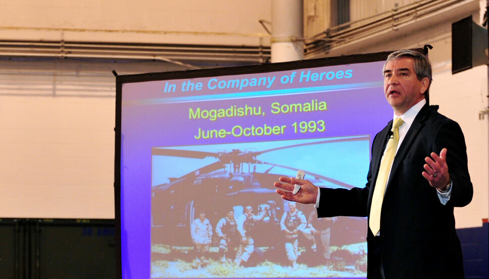 <b>TERAPI</b>: Durant har holdt foredrag og skrevet bok om hendelsene i Mogadishu. Han mener det har fungert som terapi. <b>TERAPI</b>: Durant har holdt foredrag og skrevet bok om hendelsene i Mogadishu. Han mener det har fungert som terapi.