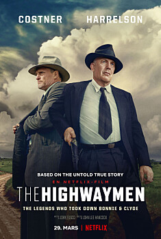 <b>THE HIGHWAYMEN:</b>Kevin Costner har fått rollen som Frank Hamer. Partneren, Maney Gault, er spilt av Woody Harreolson. <b>THE HIGHWAYMEN:</b>Kevin Costner har fått rollen som Frank Hamer. Partneren, Maney Gault, er spilt av Woody Harreolson.