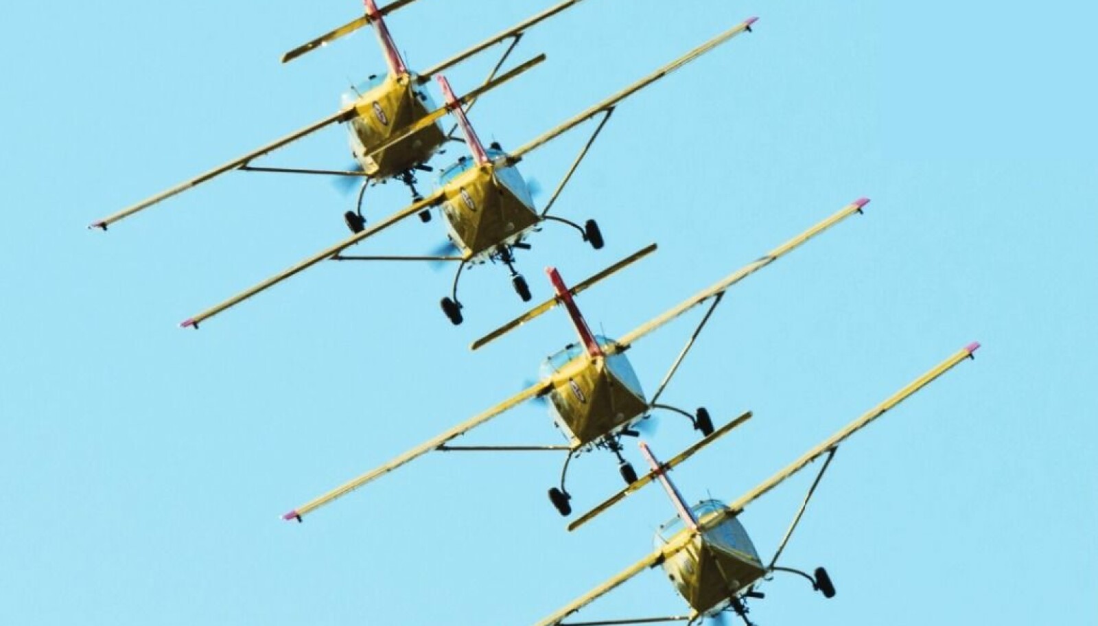 <b>TRANGT: </b>Marginene er små når Luftforsvarets gule «spurver» tar fugledansen på flyshow. <b>TRANGT: </b>Marginene er små når Luftforsvarets gule «spurver» tar fugledansen på flyshow.