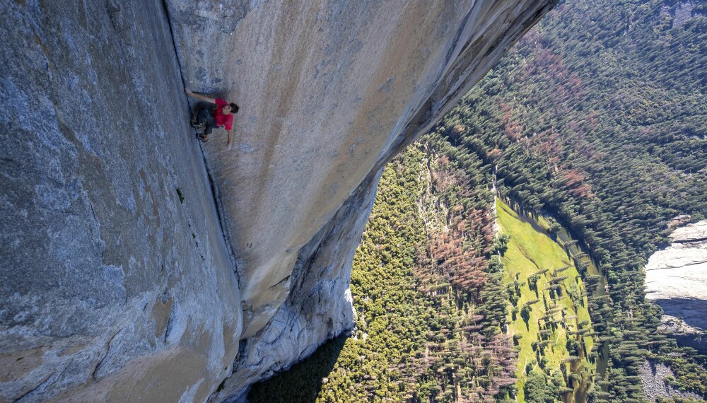 <b>FREERIDER-RUTA:</b> Bildene fra Honnold i veggen kan ta pusten fra en. <b>FREERIDER-RUTA:</b> Bildene fra Honnold i veggen kan ta pusten fra en.