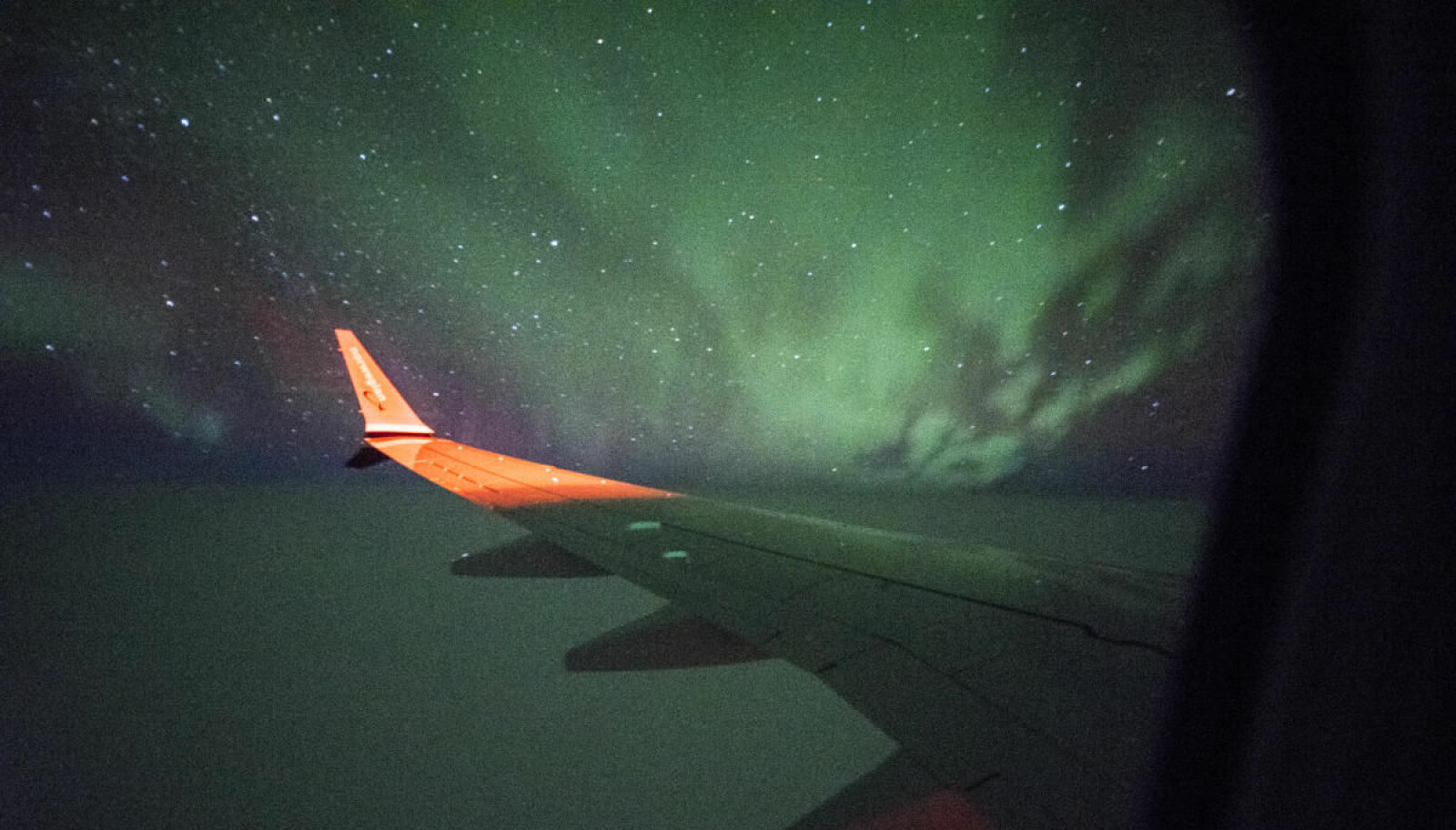 <b>VAKKERT:</b>På vei østover etter å ha hentet en B737 Max på Boeing-fabrikken. <b>VAKKERT:</b>På vei østover etter å ha hentet en B737 Max på Boeing-fabrikken.