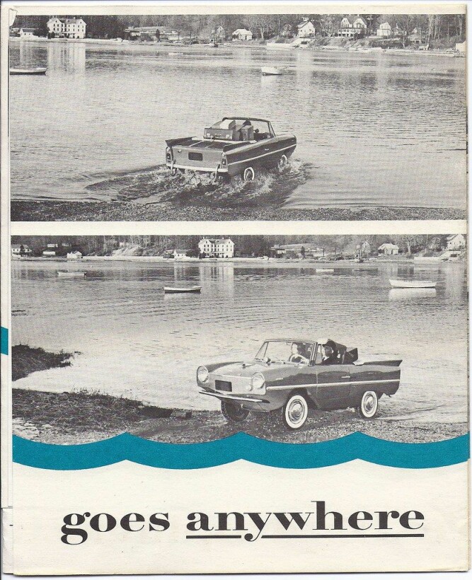 <b>FAMILIETUR:</b> Annonse for Amphicar. <b>FAMILIETUR:</b> Annonse for Amphicar.