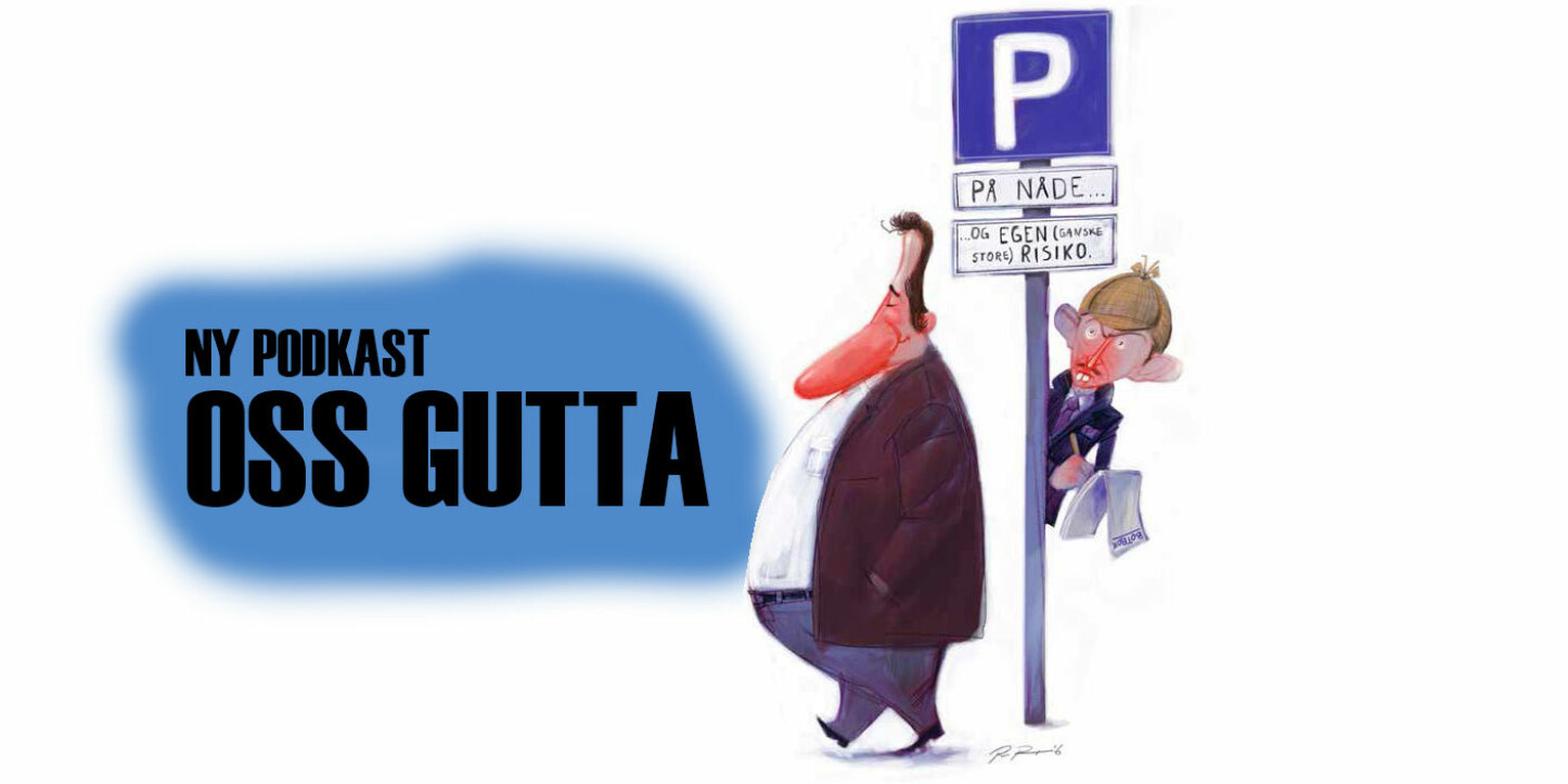 <b>OSS GUTTA:</b> Peter Nagy får en parkeringsbot som svir i episode 4 i "Oss Gutta". Illustrasjon: Per Ragnar Møkleby <b>OSS GUTTA:</b> Peter Nagy får en parkeringsbot som svir i episode 4 i "Oss Gutta". Illustrasjon: Per Ragnar Møkleby