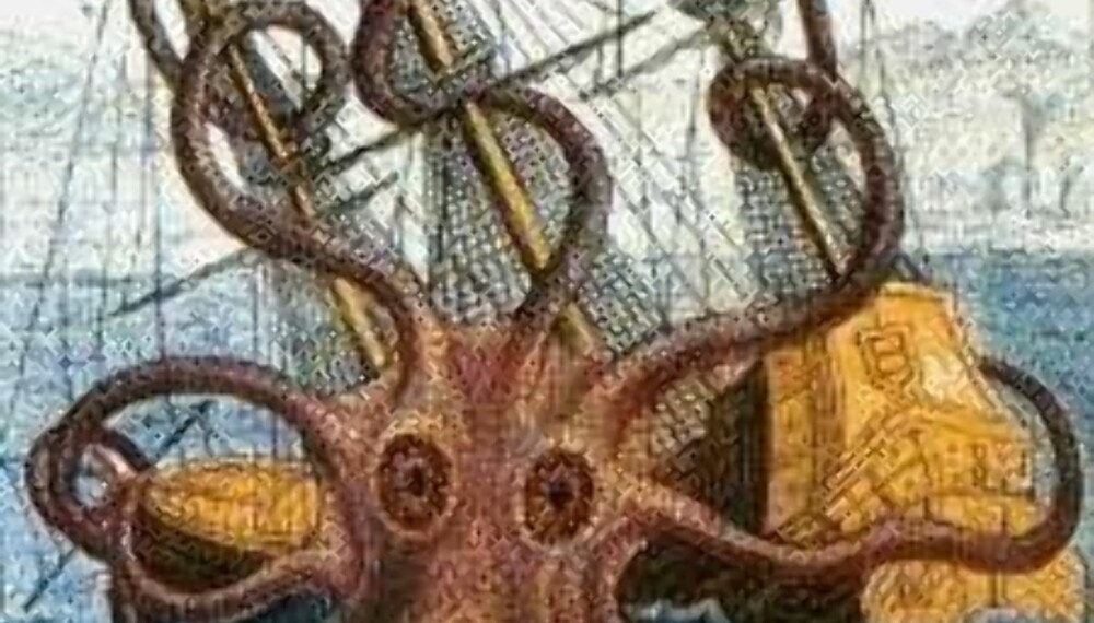 GIGANT: Den franske malakologisten Pierre Dénys de Montfort omtaler to typer kjempeblekkspruter i sitt moluskleksikon «Histoire Naturelle Générale et Particulière des Mollusques» fra 1802. Kraken, og denne kjempeblekkspruten - Poulpe Colossal - som var enda større. GIGANT: Den franske malakologisten Pierre Dénys de Montfort omtaler to typer kjempeblekkspruter i sitt moluskleksikon «Histoire Naturelle Générale et Particulière des Mollusques» fra 1802. Kraken, og denne kjempeblekkspruten - Poulpe Colossal - som var enda større.
