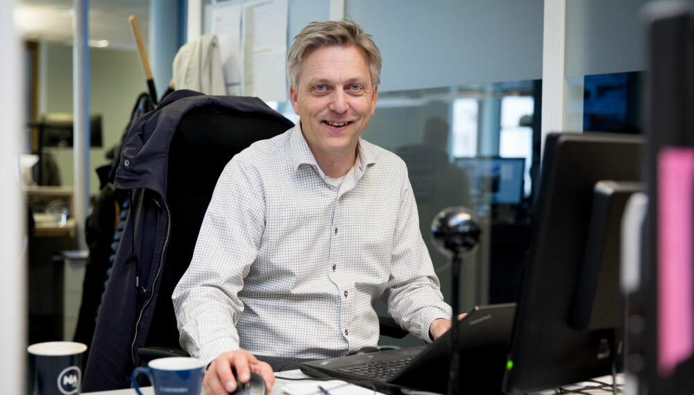 Kjetil Manheim på jobb i Blogg.no. Kjetil Manheim på jobb i Blogg.no.