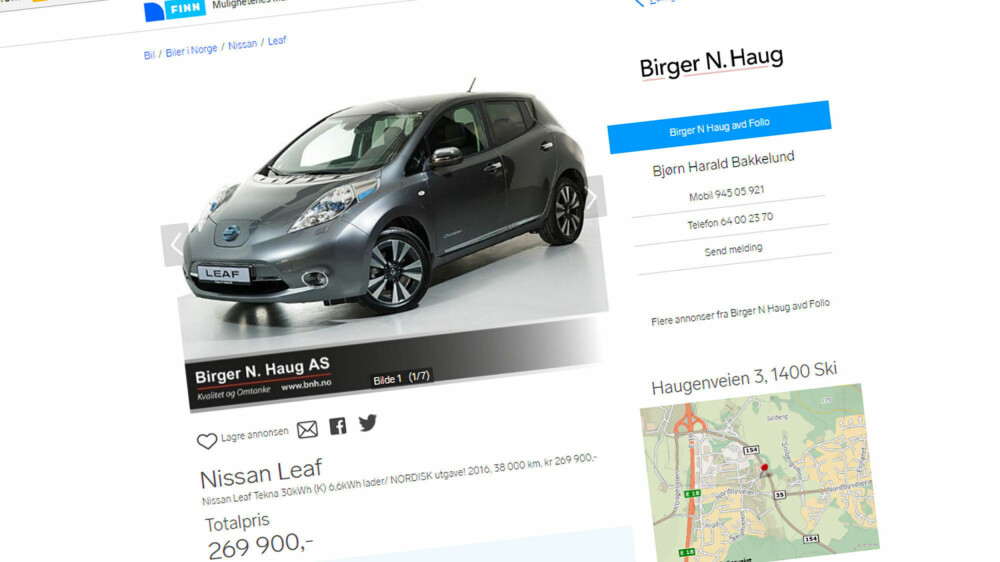 Denne nesten to år gamle Leaf-modellen selges nå til nesten identisk pris som den nye generasjonen Leaf som kommer over nyttår. Årsaken: Nye bomsatser. Denne nesten to år gamle Leaf-modellen selges nå til nesten identisk pris som den nye generasjonen Leaf som kommer over nyttår. Årsaken: Nye bomsatser.