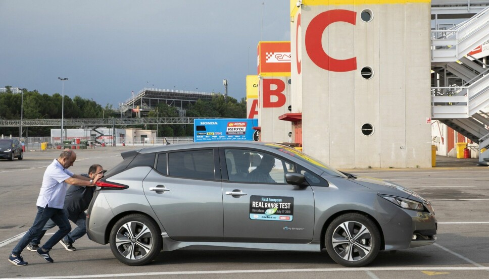 <b>REKKEVIDDE PÅ NISSAN LEAF:</b> Nye Nissan Leaf kom ikke like godt ut av det i denne testen. <b>REKKEVIDDE PÅ NISSAN LEAF:</b> Nye Nissan Leaf kom ikke like godt ut av det i denne testen.