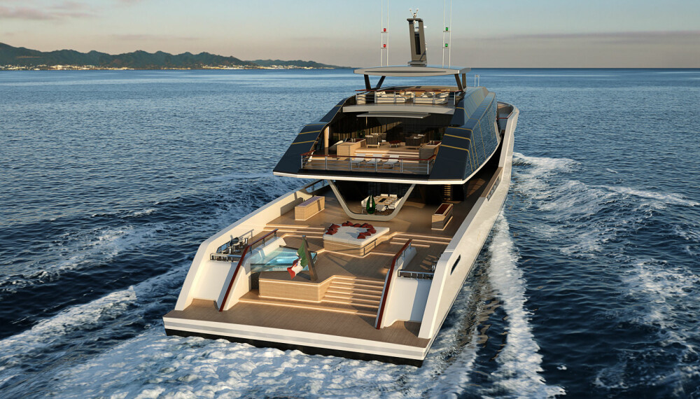 ASYMMETRISK: Designer Luca Vallebona liker å utfordre de konvensjonelle oppfatningene av yachtdesign. ASYMMETRISK: Designer Luca Vallebona liker å utfordre de konvensjonelle oppfatningene av yachtdesign.