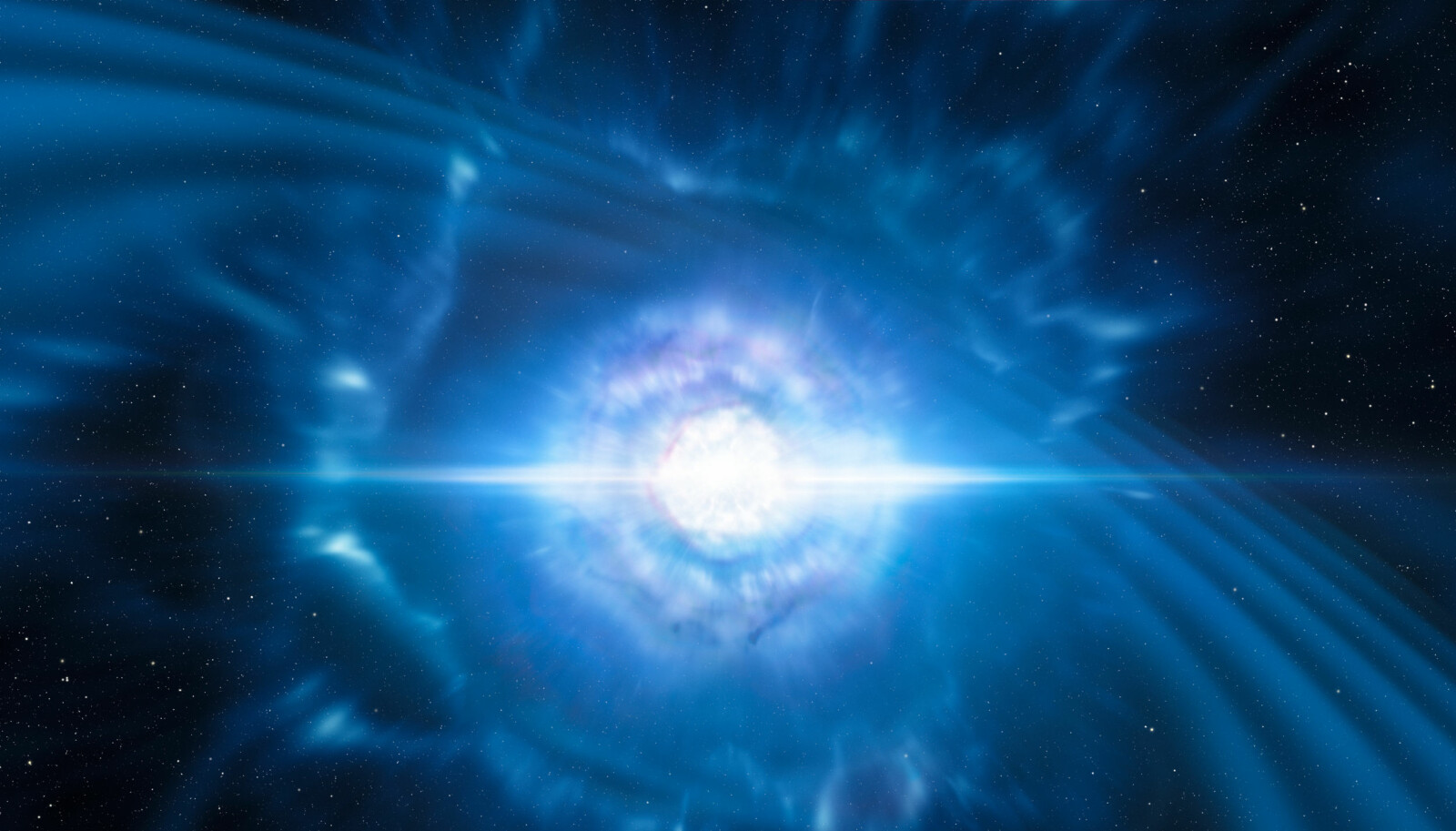 <b>GRAVITASJONSBØLGER: </b>Legemene i verdensrommet krummer rommet rundt seg. Dess større legeme, jo mer krumning. <b>GRAVITASJONSBØLGER: </b>Legemene i verdensrommet krummer rommet rundt seg. Dess større legeme, jo mer krumning.