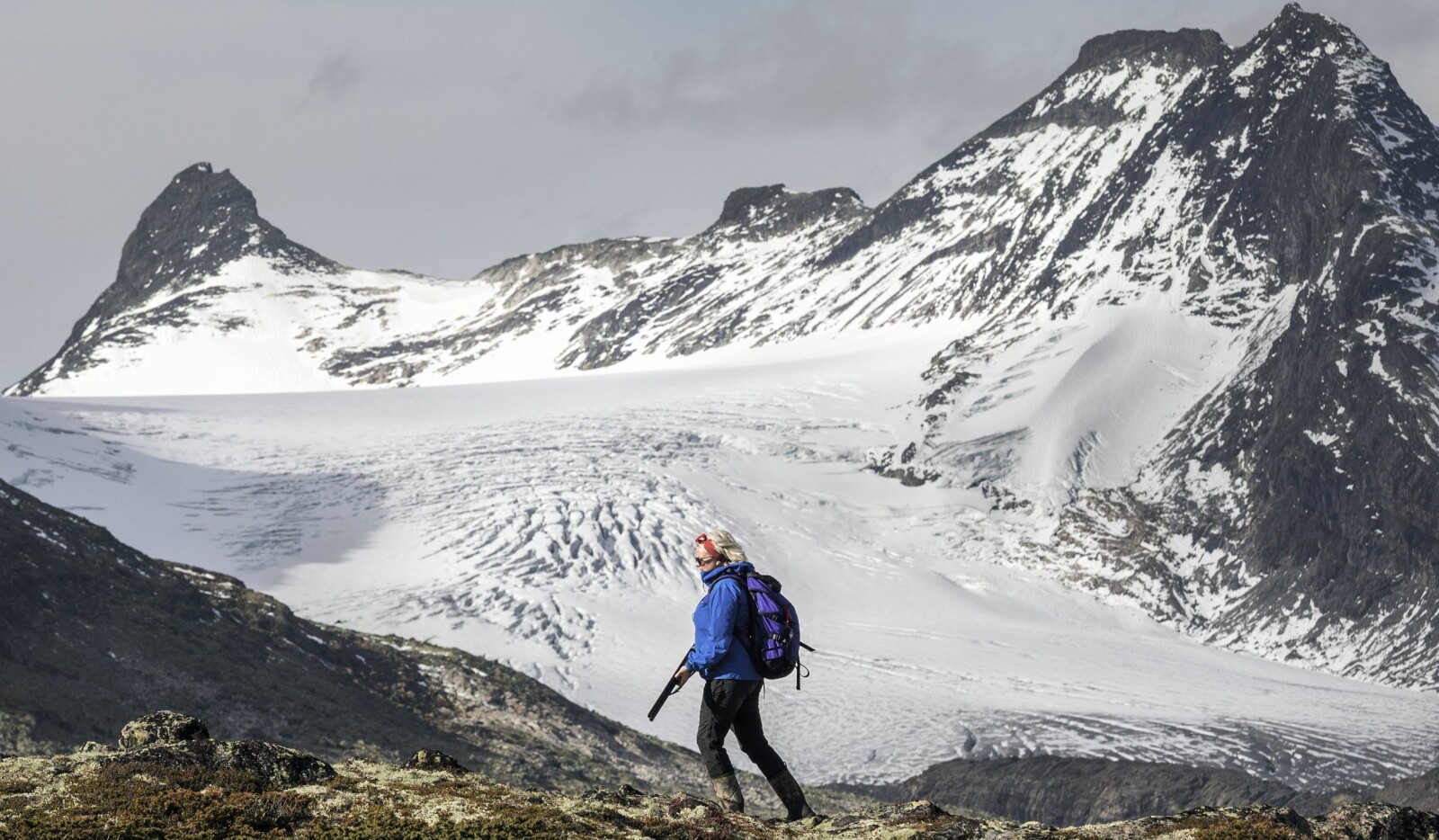 <b>FLOTT TERRENG:</b> Fantastiske omgivelser med Mjølkedalsbreen i bakgrunnen. <b>FLOTT TERRENG:</b> Fantastiske omgivelser med Mjølkedalsbreen i bakgrunnen.