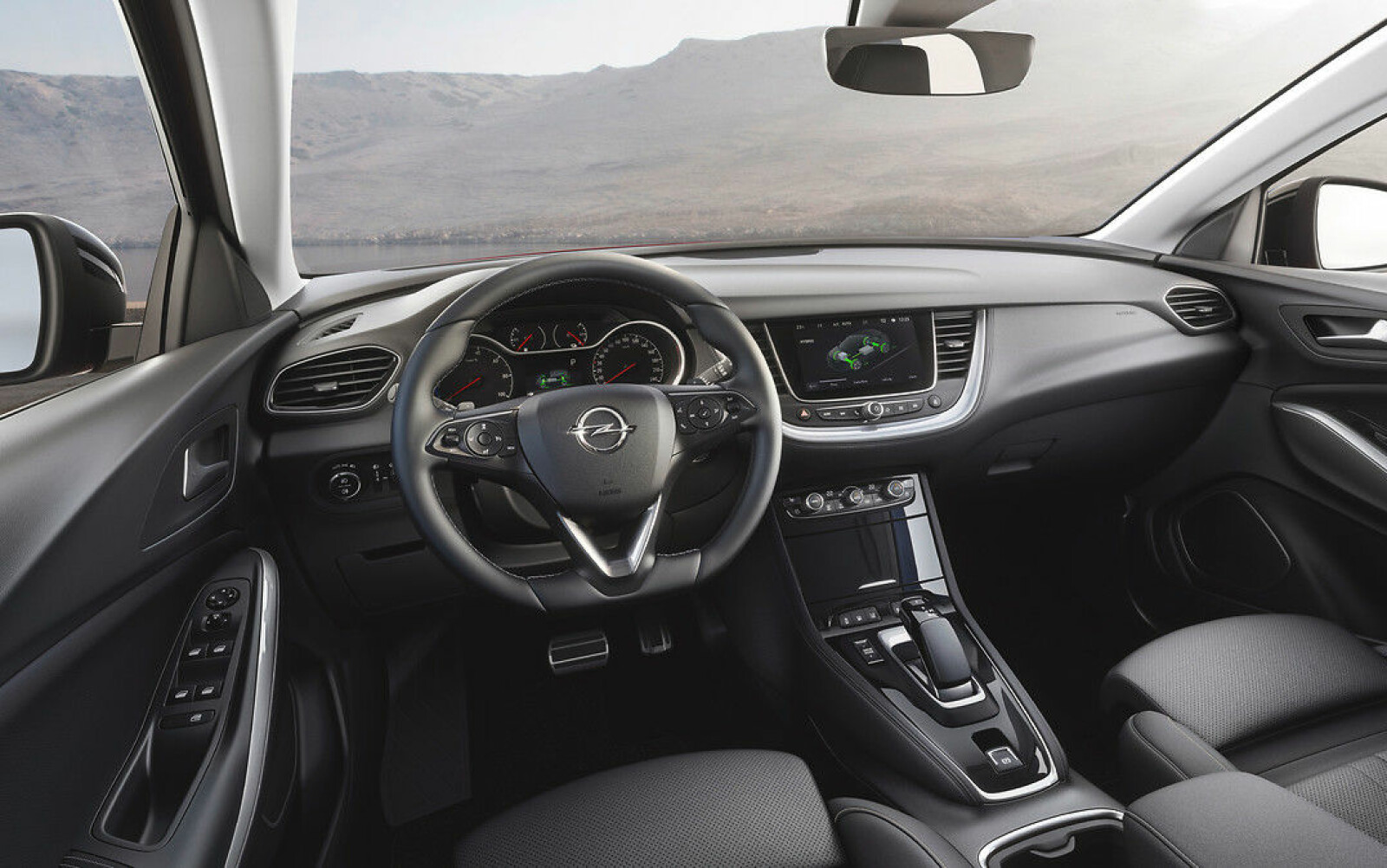 OPEL: Førermiljøet i Opel Grandland X Hybrid4. OPEL: Førermiljøet i Opel Grandland X Hybrid4.