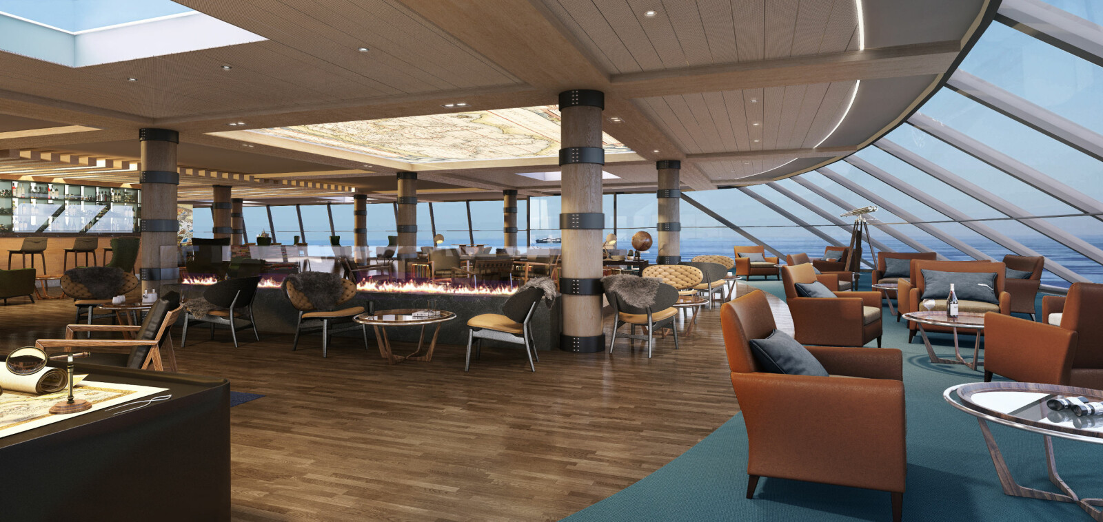 <b>BAR:</b> Explorer Lounge & Bar på dekk 10. <b>BAR:</b> Explorer Lounge & Bar på dekk 10.