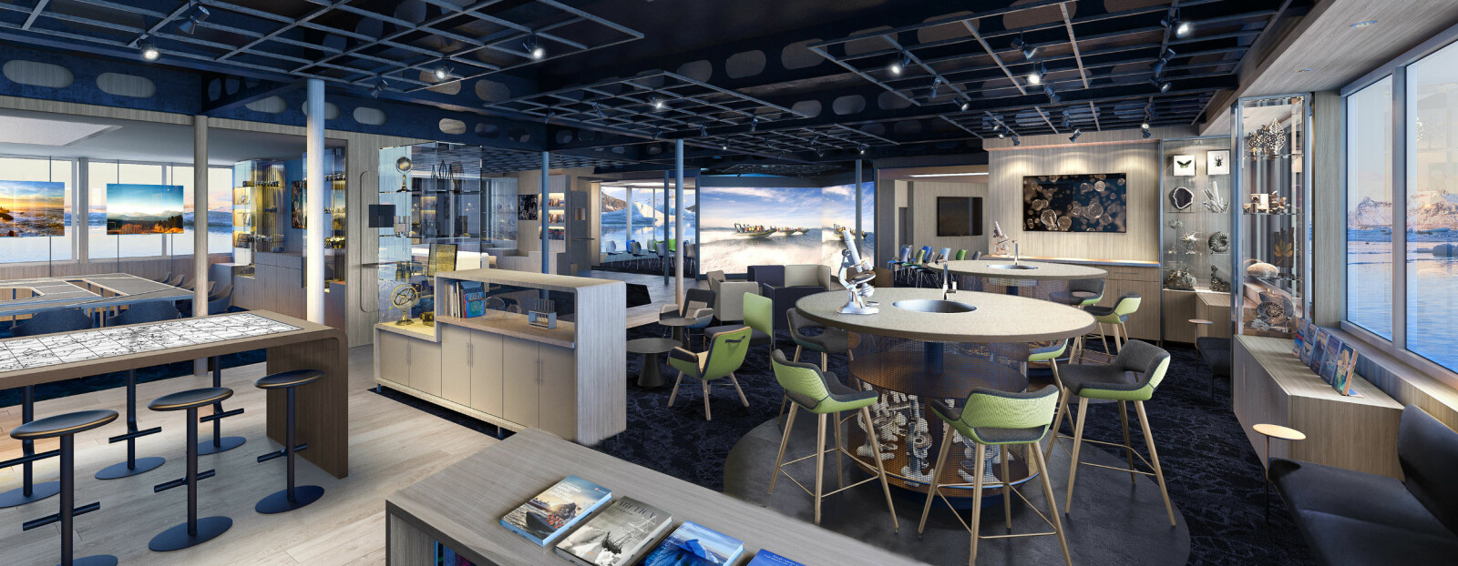 <b>EKSPEDISJON:</b> Skipet har et eget Amundsen Science Center på dekk 6. <b>EKSPEDISJON:</b> Skipet har et eget Amundsen Science Center på dekk 6.