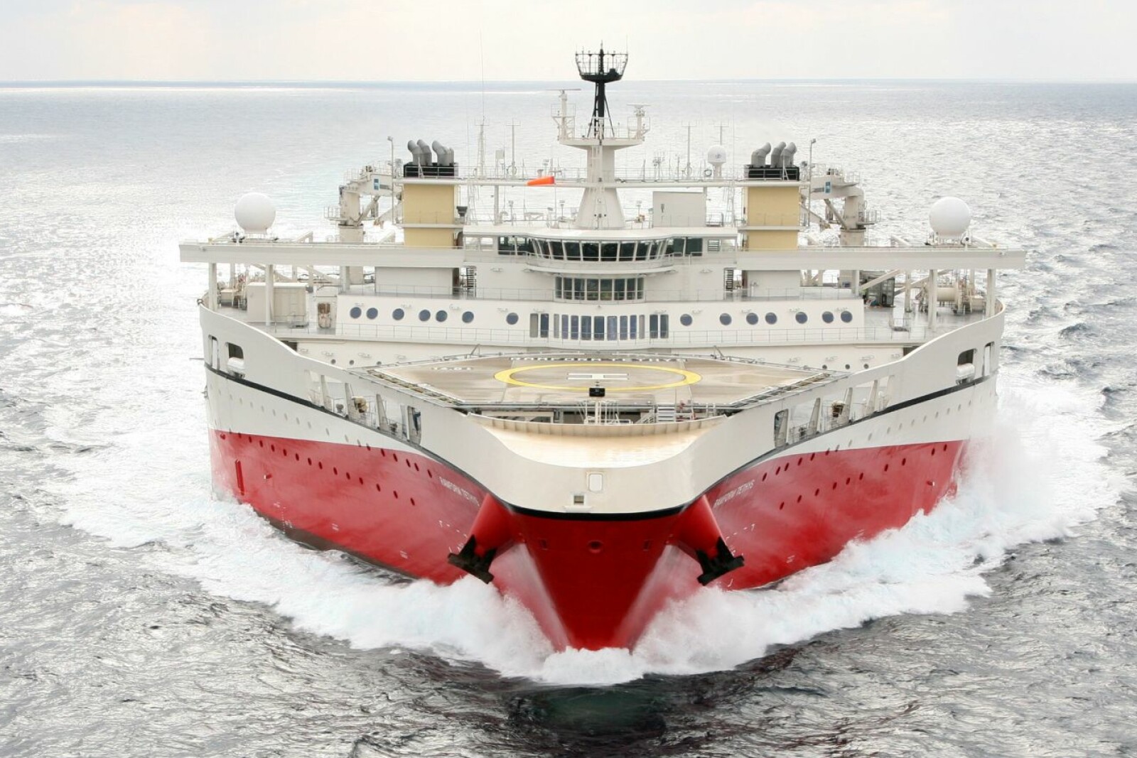 <b>STRYKEJERN:</b> Det norske seismikk-selskapet PGS har fire skip i Ramform Titan-klassen, verdens mest avanserte fartøy til å finne olje og gass. Bildet viser Ramform Tethys fra 2016. <b>STRYKEJERN:</b> Det norske seismikk-selskapet PGS har fire skip i Ramform Titan-klassen, verdens mest avanserte fartøy til å finne olje og gass. Bildet viser Ramform Tethys fra 2016.