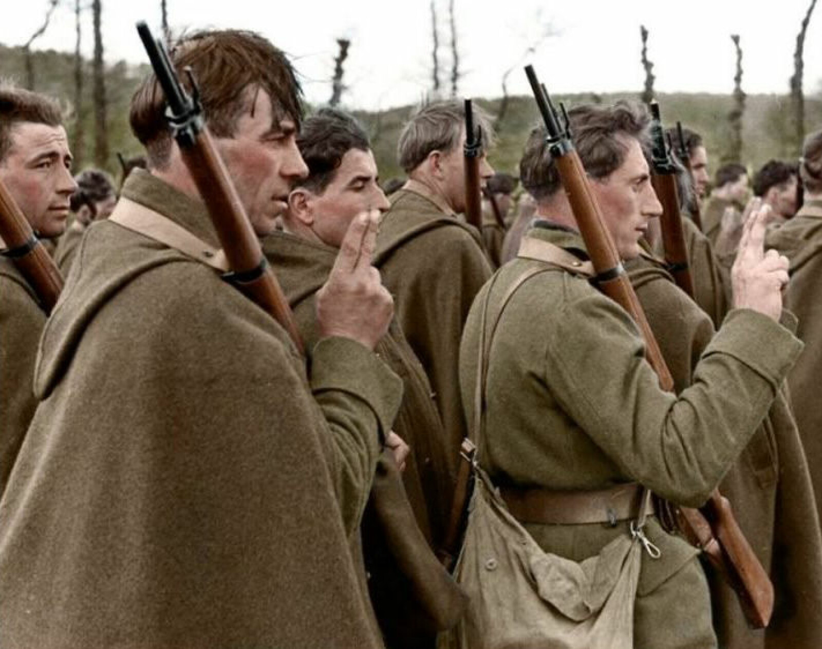 <b>AVLA ED:</b> Polske soldater i Podhale-brigaden før de ble sendt fra England til Narvik for å ta opp kampen mot tyskerne. <b>AVLA ED:</b> Polske soldater i Podhale-brigaden før de ble sendt fra England til Narvik for å ta opp kampen mot tyskerne.