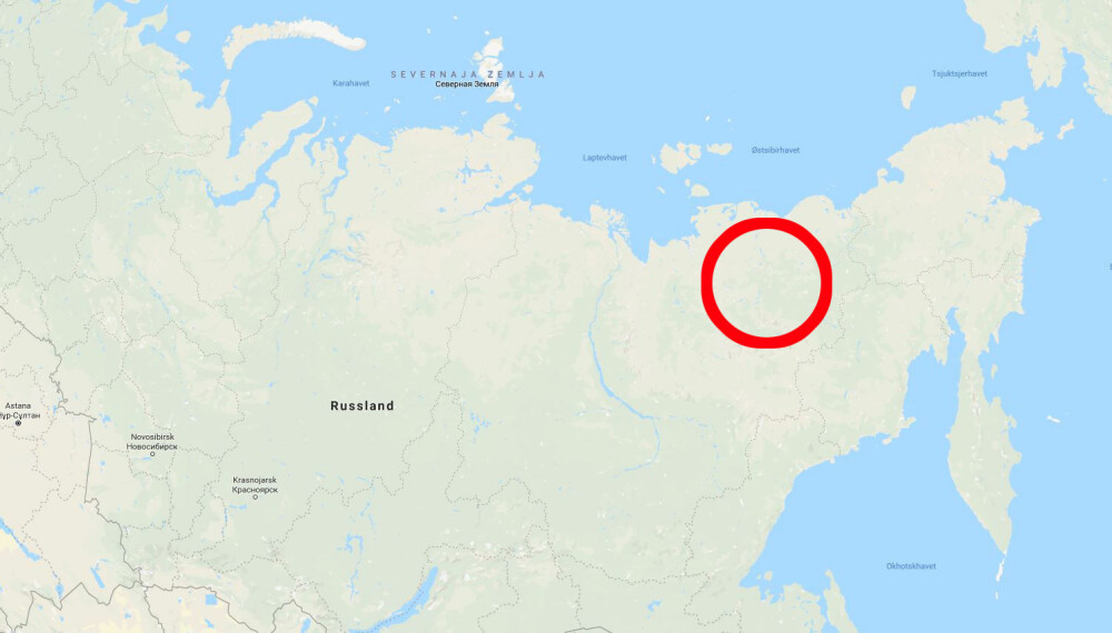 <b>ØST-SIBIR:</b> Kjempeulven skal ha blitt funnet i fjor i dette området i Øst-Sibir. <b>ØST-SIBIR:</b> Kjempeulven skal ha blitt funnet i fjor i dette området i Øst-Sibir.