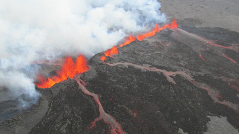 <b>HOLUHRAUN-UTBRUDDET:</b> Foreløpig det siste større vulkanutbruddet på Island, i september 2014. <b>HOLUHRAUN-UTBRUDDET:</b> Foreløpig det siste større vulkanutbruddet på Island, i september 2014.