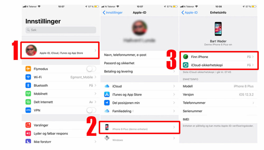 BACKUP: Sørg for at du tar backup av mobilen din. Det er raskt å sikkerhetskopier til iCloud. BACKUP: Sørg for at du tar backup av mobilen din. Det er raskt å sikkerhetskopier til iCloud.