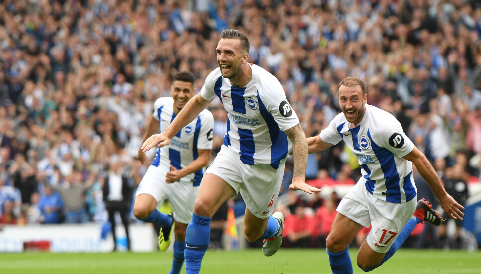 <b>BRIGHTON:</b> Shane Duffy og Glenn Murray (th) <b>BRIGHTON:</b> Shane Duffy og Glenn Murray (th)