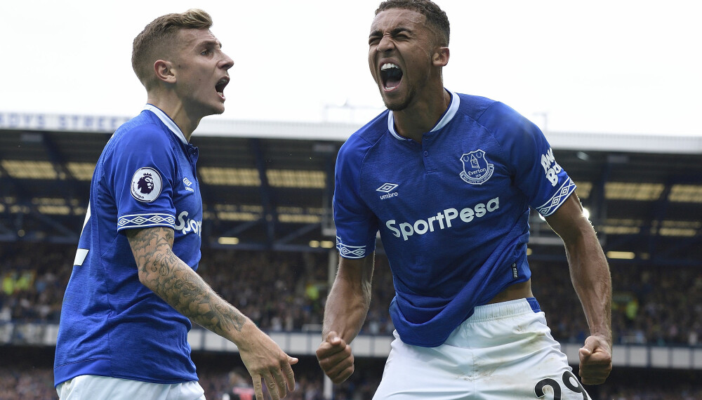 <b>EVERTON:</b> Dominic Calvert-Lewin (h) og Lucas Digne. <b>EVERTON:</b> Dominic Calvert-Lewin (h) og Lucas Digne.