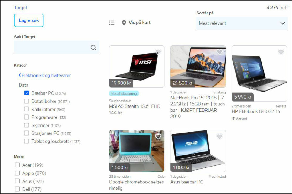<b>PC TIL SALGS:</b> Det er over 3000 bærbare PC-er til salgs på Finn.no akkurat nå. Sørg for at du har tilbakestilt PC-en din til fabrikkinnstillinger før du gir den fra deg. <b>PC TIL SALGS:</b> Det er over 3000 bærbare PC-er til salgs på Finn.no akkurat nå. Sørg for at du har tilbakestilt PC-en din til fabrikkinnstillinger før du gir den fra deg.